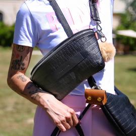 Marie Martens Handtas Zwart croco Coachella-XL - afbeelding 1 klein