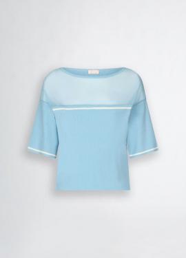 Liu Jo T-shirt Bleu/Blanc TA5098-MS027 - image 6 petit