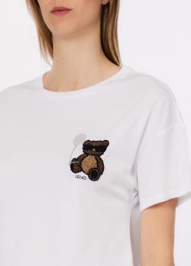 Liu Jo T-shirt Wit Bear WA6414-JS923 - afbeelding 1 klein
