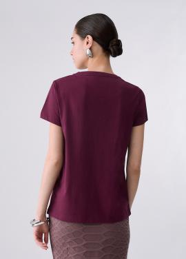 Liu Jo T-shirt Red Auberg TF6242-JS923 - afbeelding 4 klein