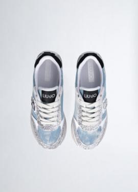 Liu Jo Sneaker Denim/Silver BA4055TX393 - afbeelding 4 klein