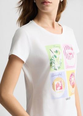 Liu Jo T-shirt Wit Cocktail WA5478-J6410 - afbeelding 4 klein