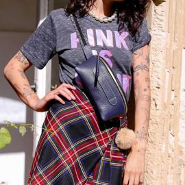 Marie Martens Cross over Navy Grainé Coachella - afbeelding 1 klein