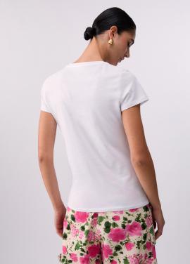 Liu Jo T-shirt Wit Rose WA6493-JS923 - afbeelding 2 klein