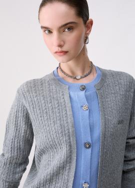 Liu Jo Cardigan Gray/Dusk WF6108-MA88R - afbeelding 5 klein