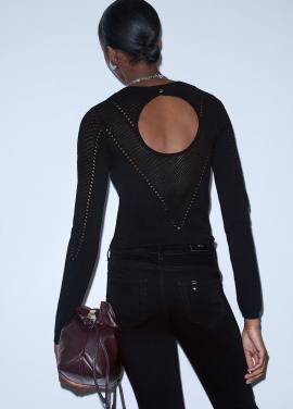 Liu Jo Pull Zwart WF6239-MS99E - afbeelding 3 klein
