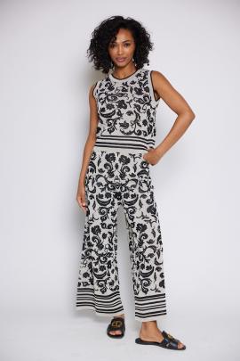 Liu Jo Broek Wit/ Zwart WA6424-MA587 - afbeelding 1 klein