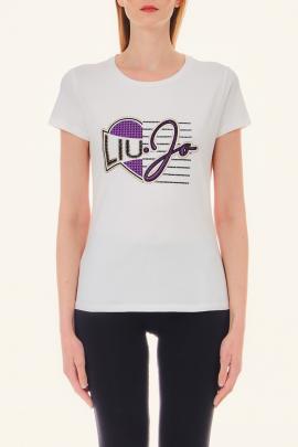Liu Jo T-shirt Ivoor/Heart TA4196-JS003 - afbeelding 4 klein