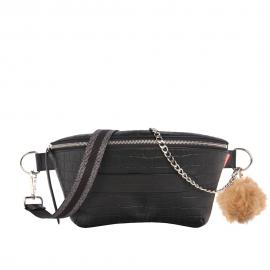 Marie Martens Handtas Zwart croco Coachella-XL - afbeelding 2 klein