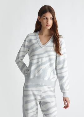 Liu Jo Jumper Blanc/Zilv TF4107-MS49I - image 1 petit