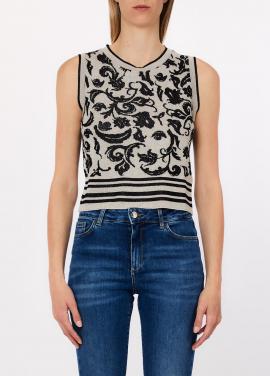 Liu Jo Top Wit/ Zwart WA6447-MA587 - afbeelding 3 klein