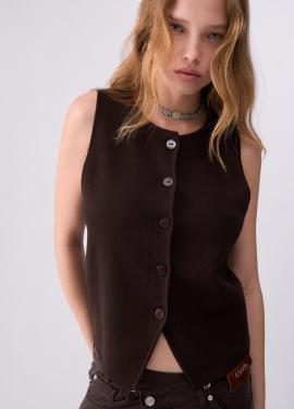 Liu Jo Gilet Moka CF6006-MS55N - afbeelding 4 klein
