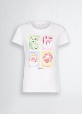 Liu Jo T-shirt Wit Cocktail WA5478-J6410 - afbeelding 6 klein