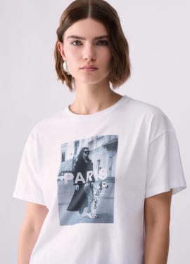 Liu Jo T-shirt Wit Paris WF6433-JS904 - afbeelding 1 klein