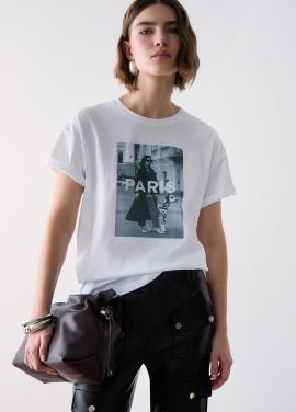 Liu Jo T-shirt Wit Paris WF6433-JS904 - afbeelding 3 klein