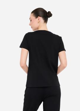Liu Jo T-shirt Zwart mono TF5280-JS923 - afbeelding 2 klein