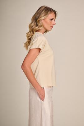 Due Amanti T-shirt Beige DRAKE - afbeelding 1 klein