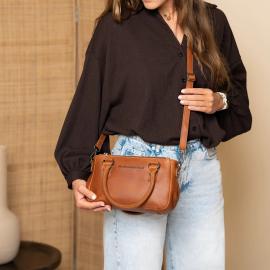 Chesterfield Handtas Cognac C48.1403 - afbeelding 1 klein