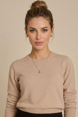 Due Amanti Pull BEIGE BATIE - afbeelding 2 klein