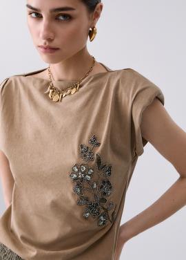 Liu Jo T-shirt Beige WF6245-JS923 - afbeelding 1 klein