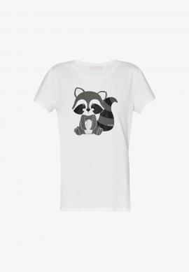 Liu Jo T-shirt Wit raccoon WF4102-J5904 - afbeelding 4 klein