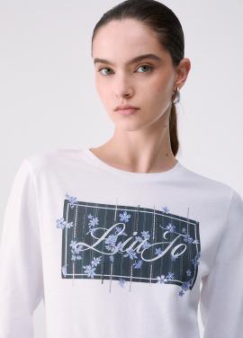 Liu Jo T-shirt Wit Prec WF6346-JS923 - afbeelding 1 klein