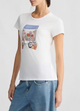 Liu Jo T-shirt Wit Street WA5362-JS923 - afbeelding 3 klein