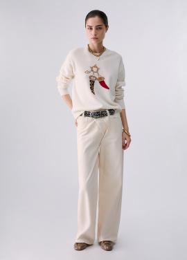 Liu Jo Trui Off White WF6457-MS009 - afbeelding 5 klein