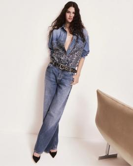 Liu Jo Jeansvest/bloes Blue Strass UF6197-D0373 - afbeelding 1 klein