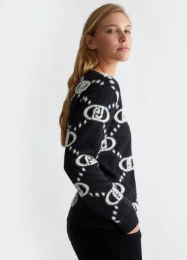 Liu Jo Sweater Wit/Gun TF4230-MA94O - afbeelding 4 klein