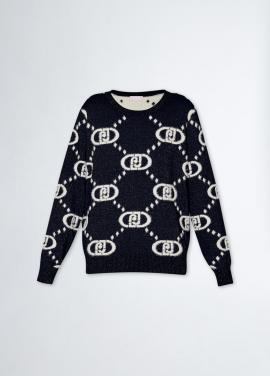 Liu Jo Sweater Wit/Gun TF4230-MA94O - afbeelding 6 klein