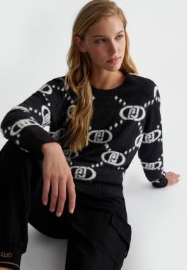 Liu Jo Sweater Wit/Gun TF4230-MA94O - afbeelding 3 klein