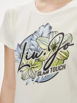 Liu Jo T-shirt Ivoor/Groen TA4202-JS003 - afbeelding 3 klein