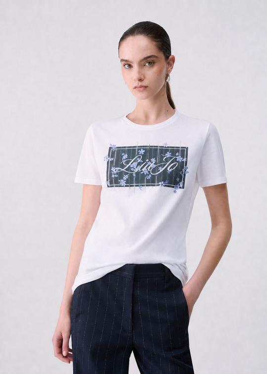 Liu Jo T-shirt Wit Prec WF6346-JS923 - afbeelding 1 groot