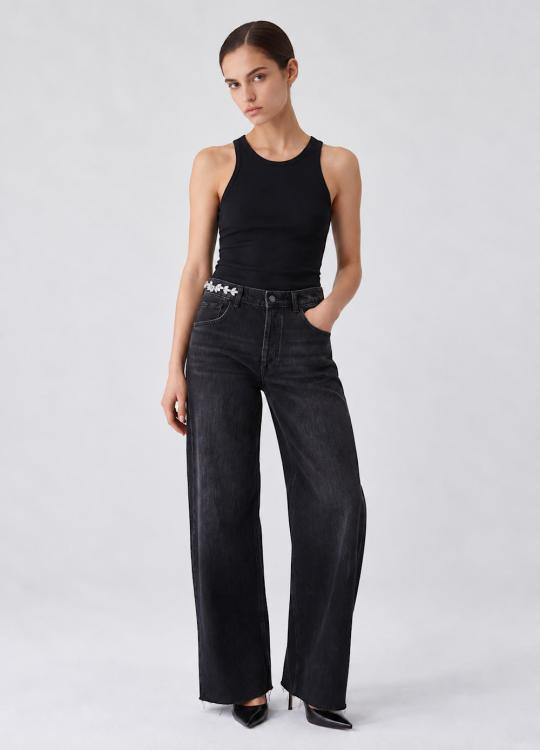 Liu Jo Broek Zwart UF6135-D0415 - afbeelding 1 groot