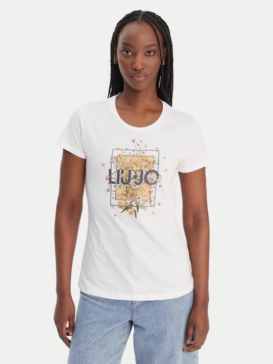 Liu Jo T-shirt Wit Foulard WA6493-JS923 - afbeelding 1 groot