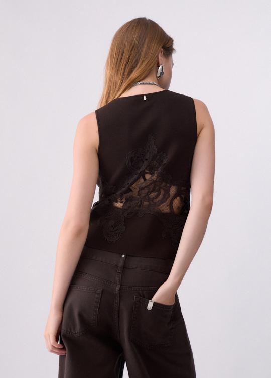 Liu Jo Gilet Moka CF6006-MS55N - afbeelding 2 groot