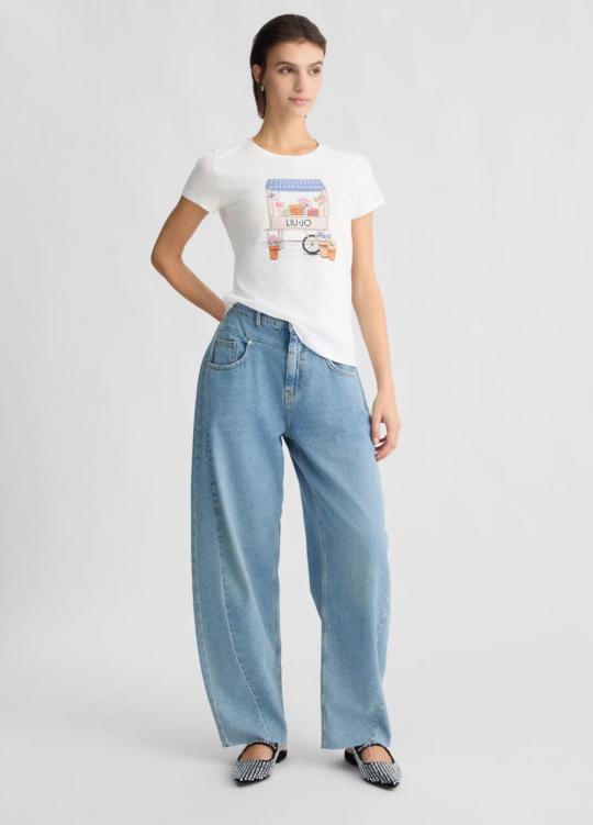 Liu Jo T-shirt Wit Street WA5362-JS923 - afbeelding 6 groot