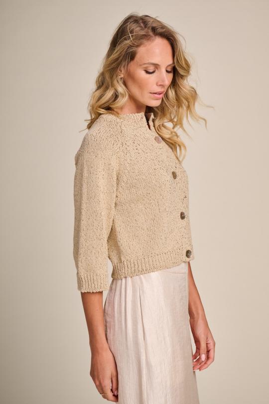 Due Amanti Cardigan Beige/Gold LIKELY - afbeelding 4 groot