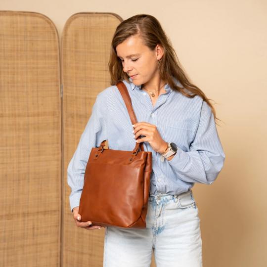 Chesterfield Handtas Cognac C38.0222 - afbeelding 2 groot