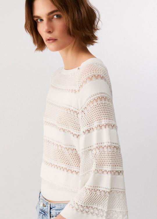 Liu Jo Sweater Wit CA6353-MS55N - afbeelding 2 groot