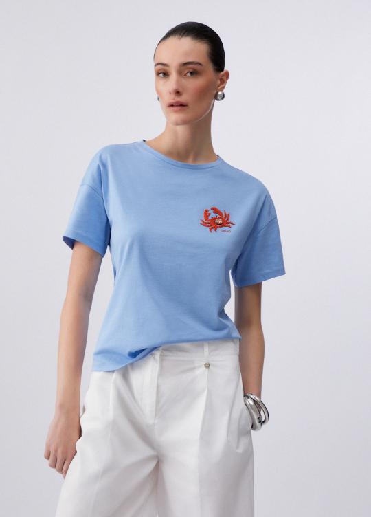 Liu Jo T-shirt Blue wave WA6414-JS923 - afbeelding 1 groot