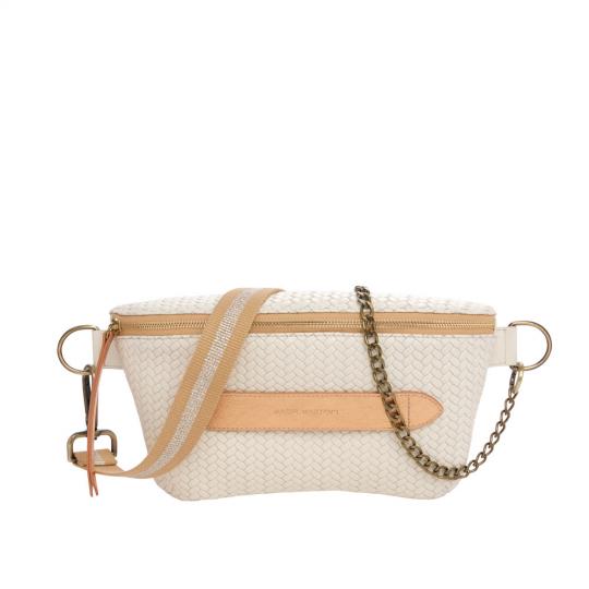 Marie Martens Handtas Braided cream Coachella-XL - afbeelding 1 groot