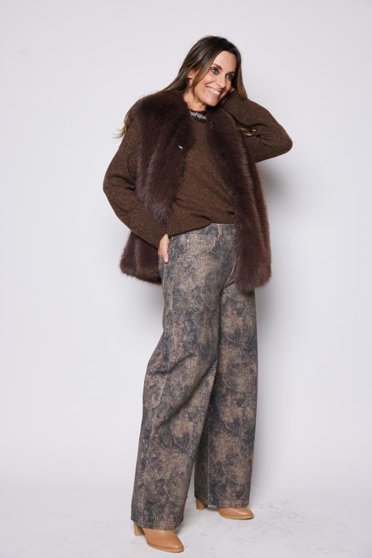 Liu Jo Vest Brown WF6203-E1136 - afbeelding 8 groot