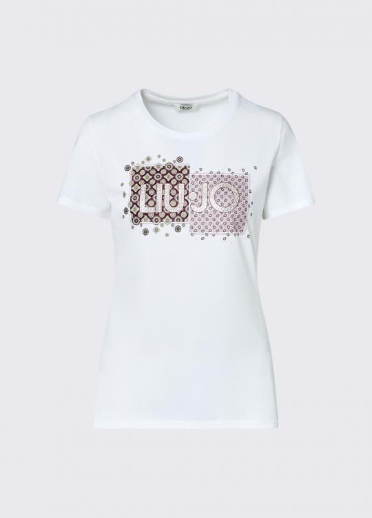 Liu Jo T-shirt Wit Geo WF6346-JS923 - afbeelding 5 groot