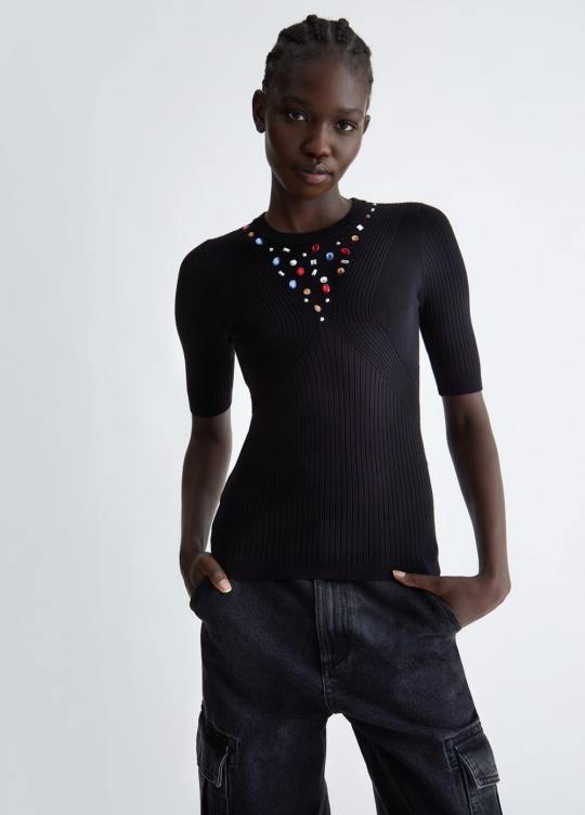 Liu Jo Sweater Zwart WF3024-MS49I - afbeelding 1 groot