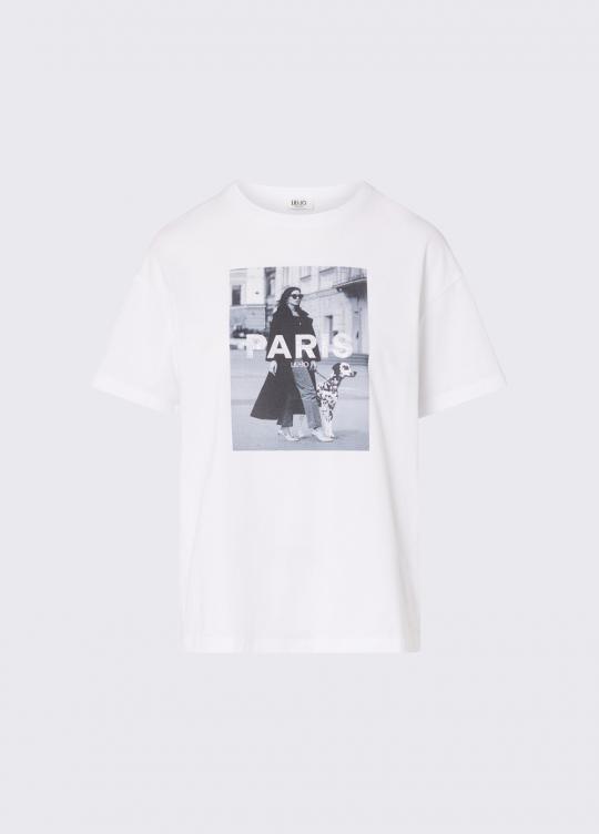 Liu Jo T-shirt Wit Paris WF6433-JS904 - afbeelding 6 groot