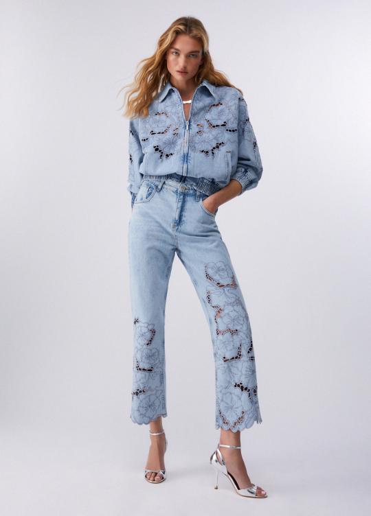 Liu Jo Broek Blue UA6226-D4286 - afbeelding 6 groot