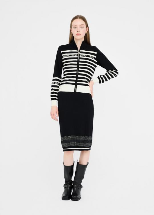 Liu Jo Gilet Zwart/Latte TF5214-MS63L - afbeelding 6 groot