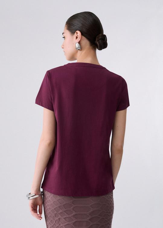 Liu Jo T-shirt Red Auberg TF6242-JS923 - afbeelding 5 groot